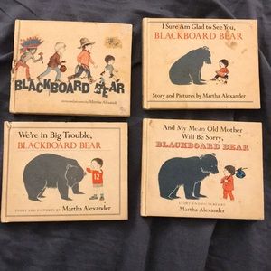 Vintage Blackboard Bear Books